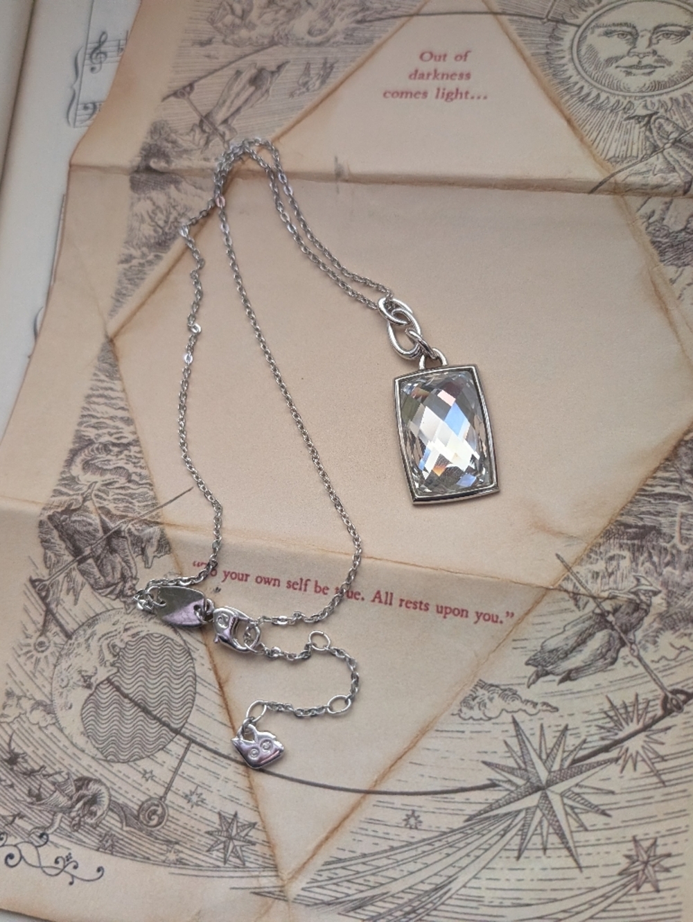 Vintage Swarovski Crystal Nirvana Oversized Pendant Necklace